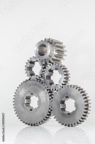gears parts on isolated 