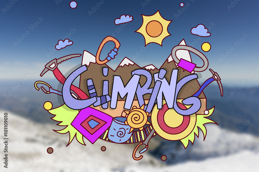 Fototapeta premium Background climbing