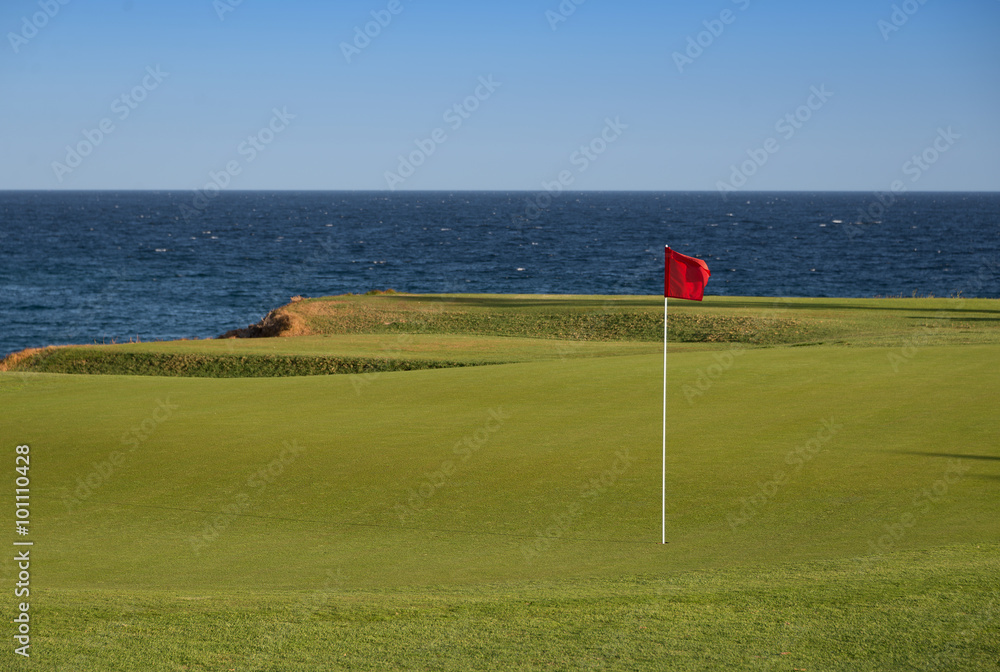 Stunning view of a coastal golf course Stunning view of a coastal golf course