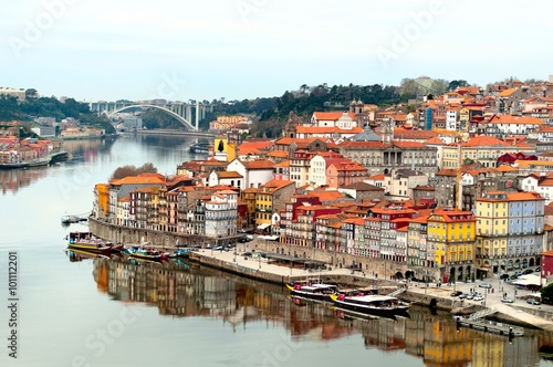 Oporto historical city centre and Douro river, Portugal