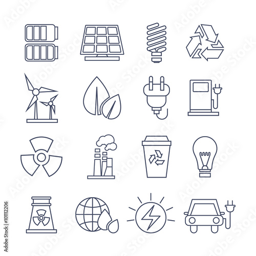 Hand Drawn Eco Energy Icons Set © topvectors