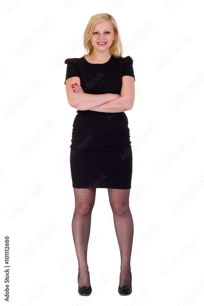 full-length portrait of a young business woman, isolated on white full-length portrait of a young business woman, isolated on white