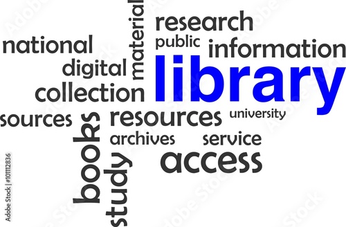 word cloud - library