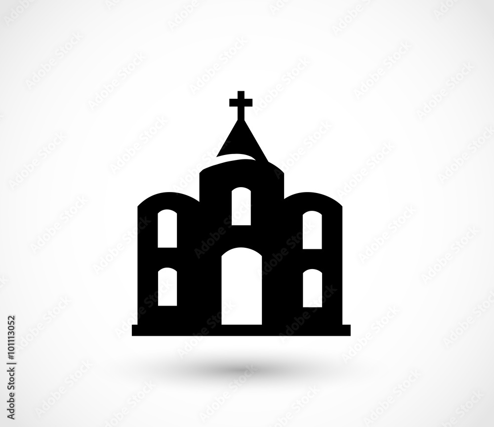 Church icon vector
