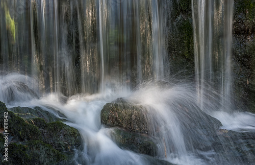 Sparkling water on small waterfall