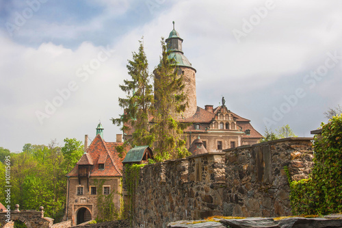 Beautiful Czoch castle in Lesna, Poland photo
