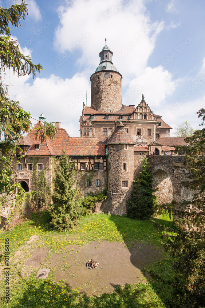 Beautiful Czoch castle in Lesna, Poland