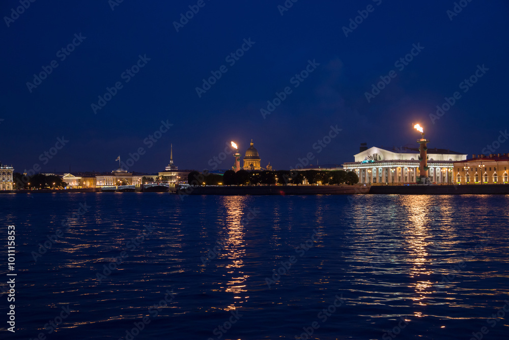 night view of the waterfront St.Petersburg night view of the waterfront St.Petersburg