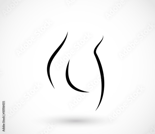 Woman fit bottom illustration vector
