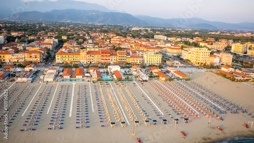 Private Beach, Aerial view, Tuscany photo