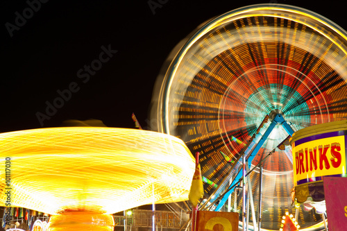Carnival Rides at Night Picture