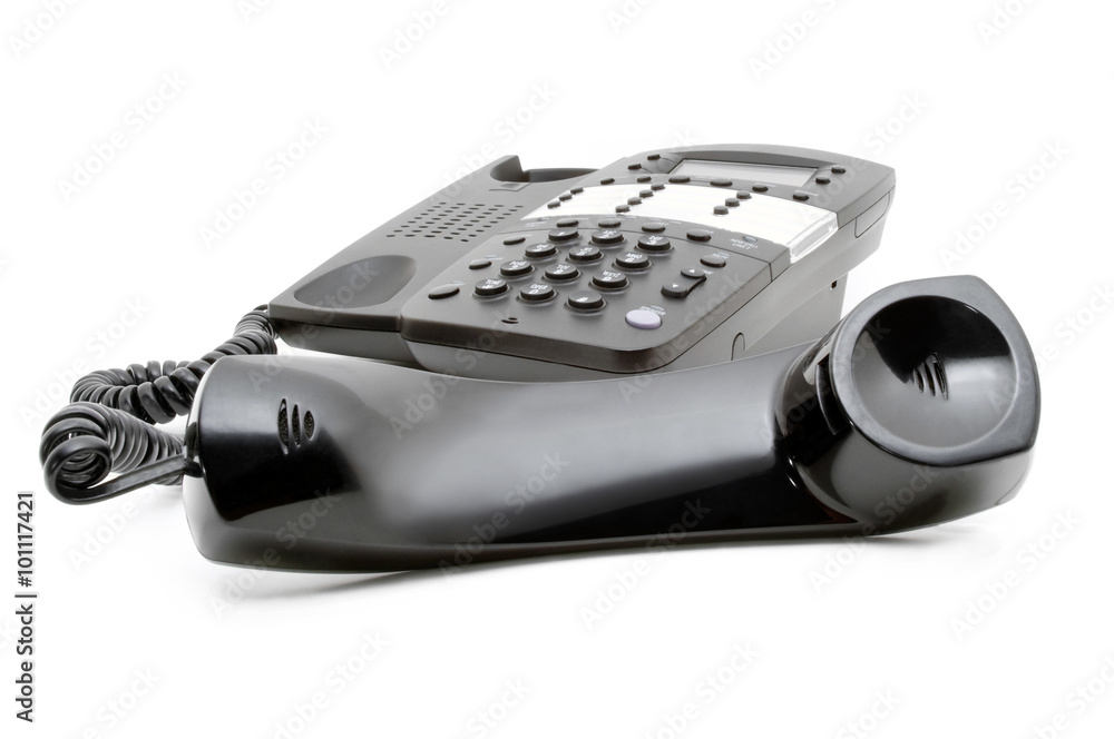 Phone off the Hook Isolated on White Background Phone off the Hook Isolated on White Background
