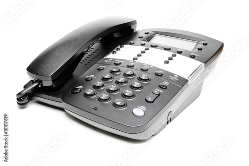 Black Business Phone Isolated on White Background