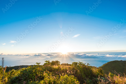 Peak of mountain fog