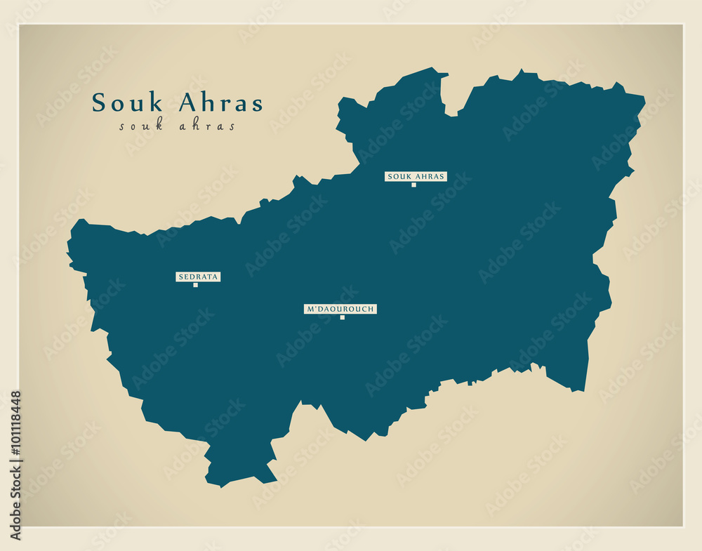 Modern Map - Souk Ahras DZ
