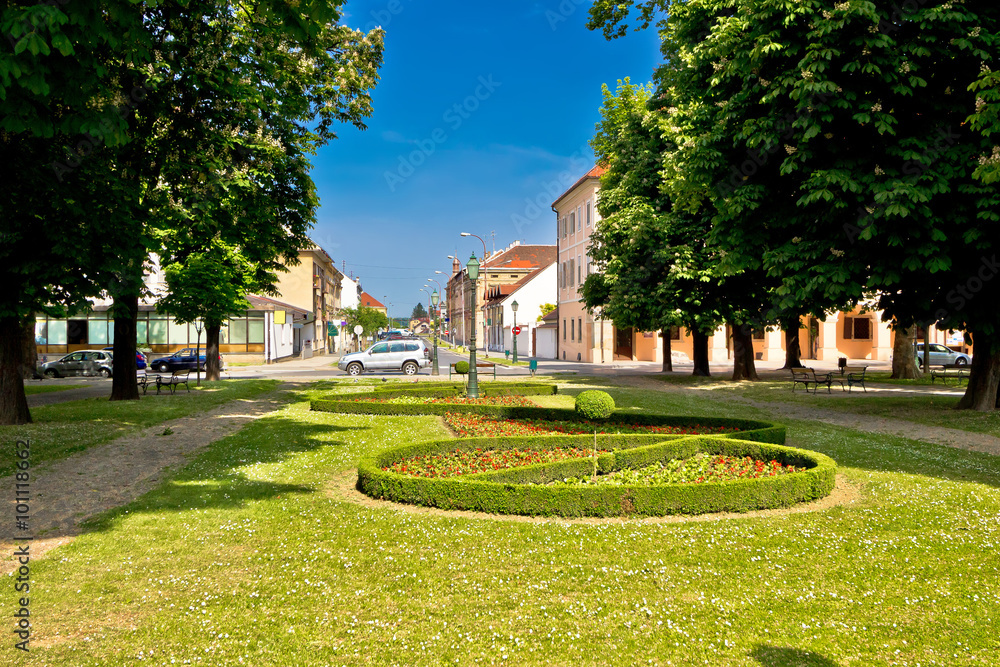 Town of Bjelovar park and square