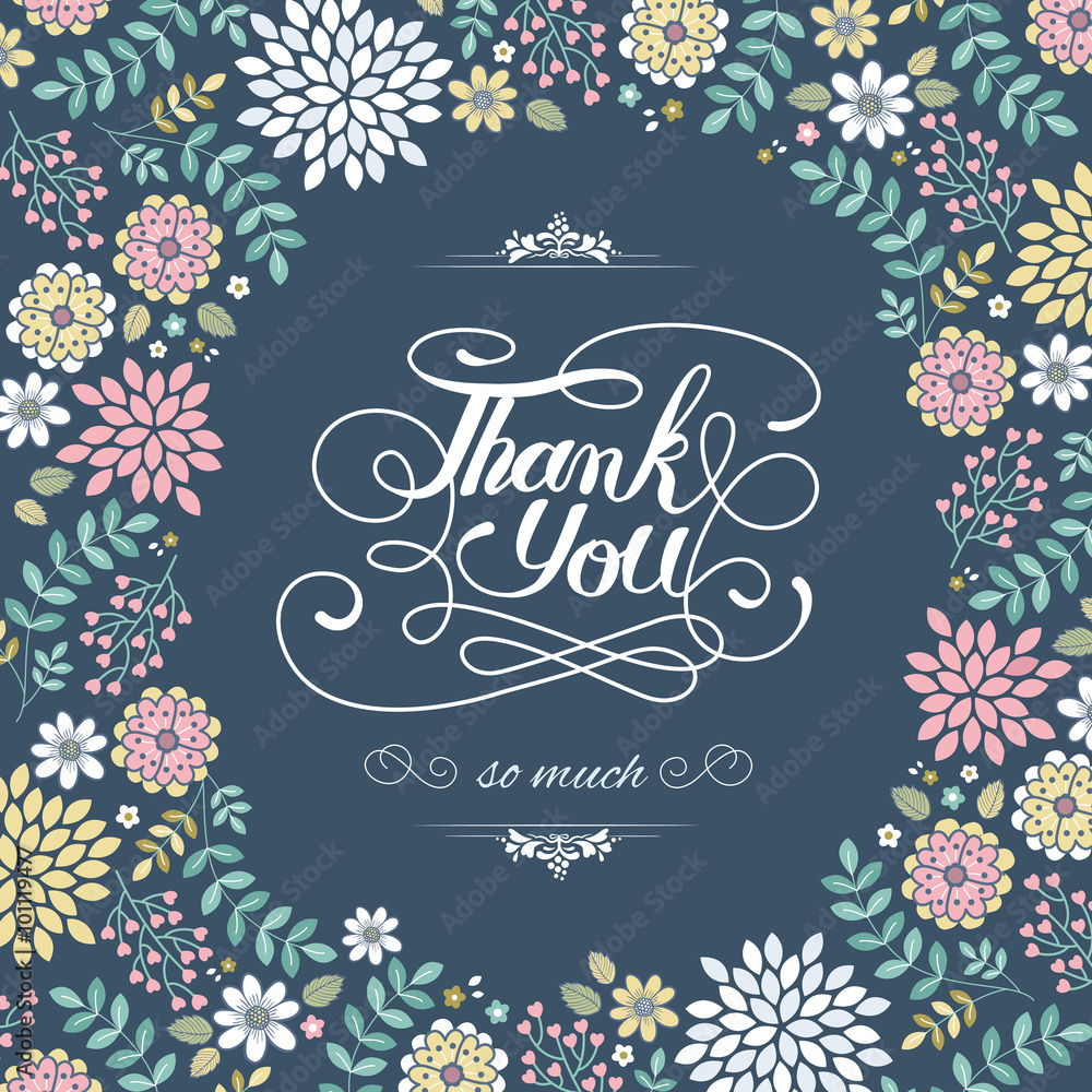 Thank you decorative calligraphy poster design Thank you decorative calligraphy poster design