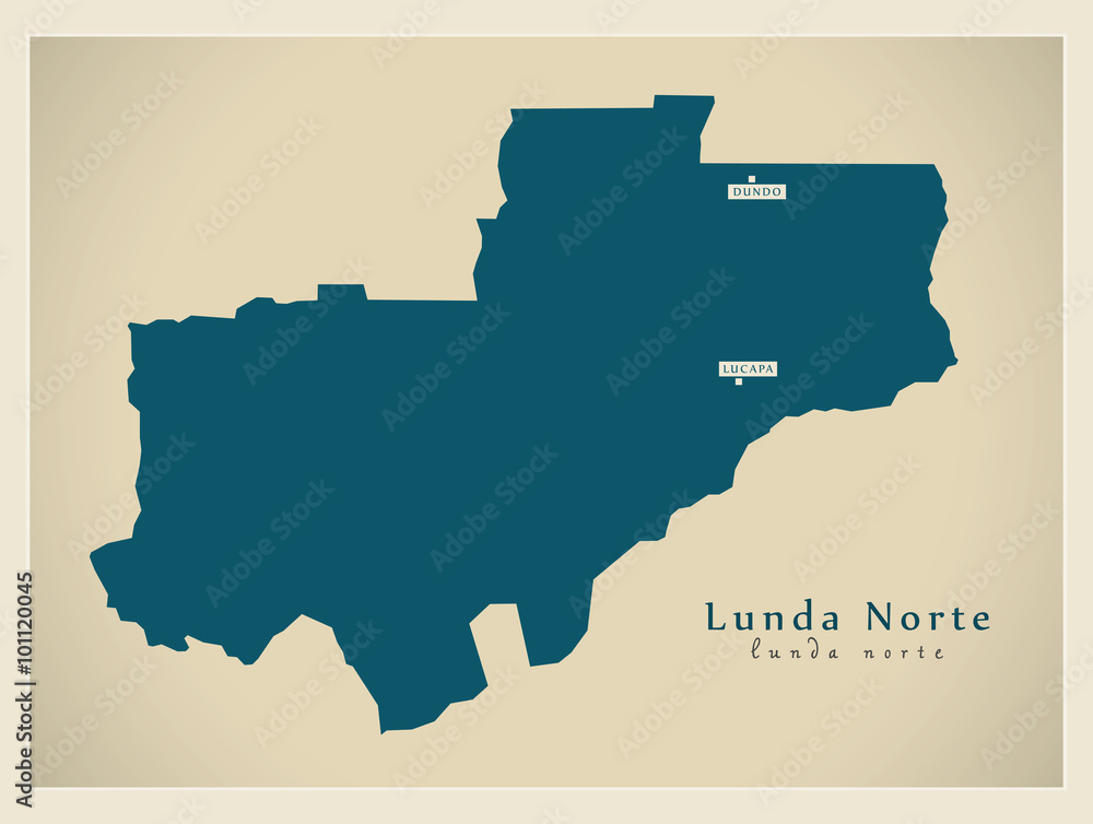 Modern Map - Lunda Norte AO