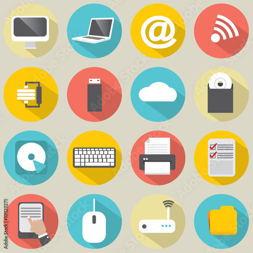 Flat Design Computer Icons.