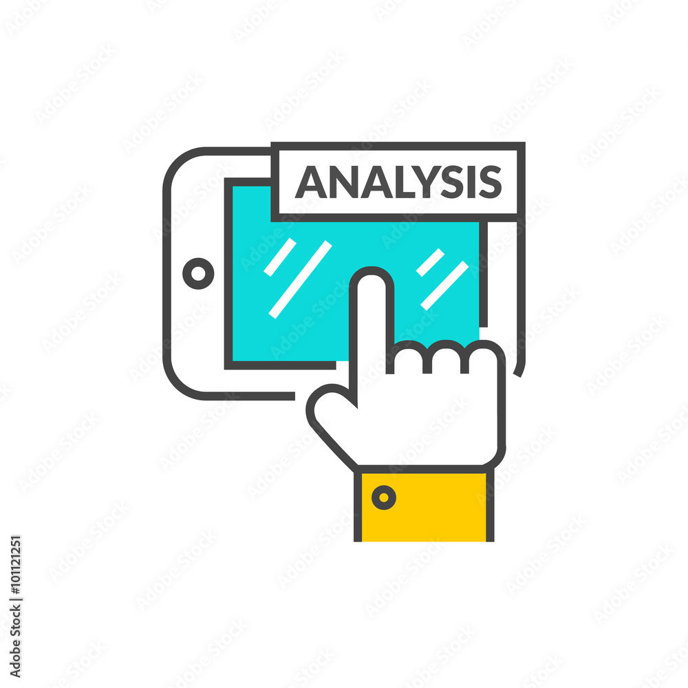 Data Analysis Icon Flat Design Data Analysis Icon Flat Design