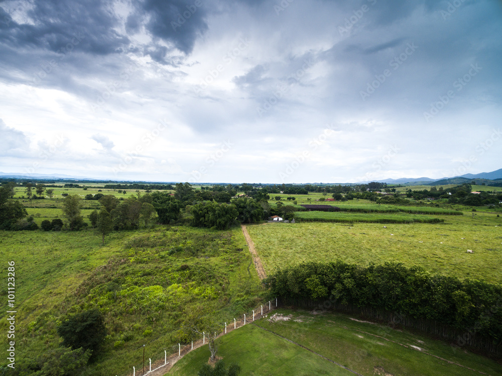 Aerial View of a Farm in Goias, Brazil