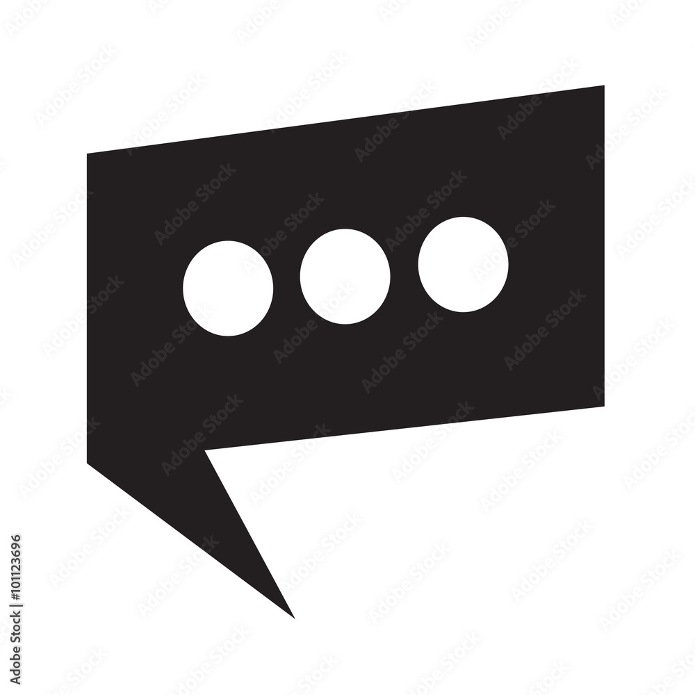 Fototapeta premium Speech bubble icon Illustration symbol design