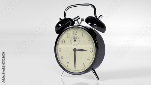 Alarm clock, instrument of time isolated on white background