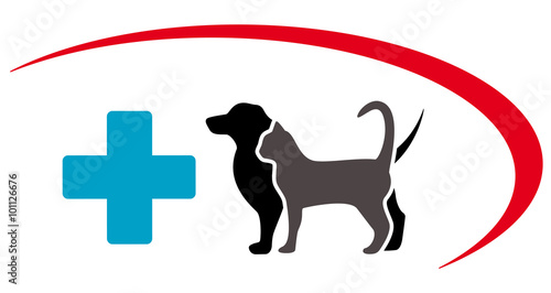 veterinary symbol with animal pet