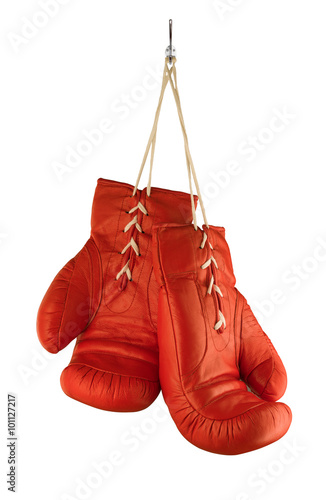 Red Boxing Gloves isolated on white background © stockedup