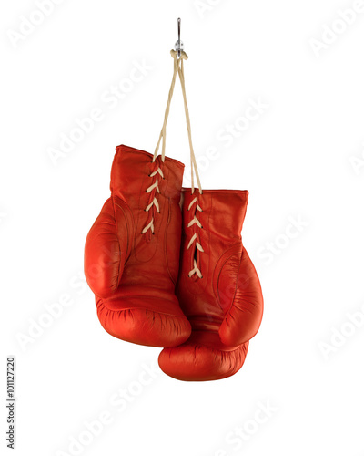 Red Boxing Gloves isolated on white background © stockedup