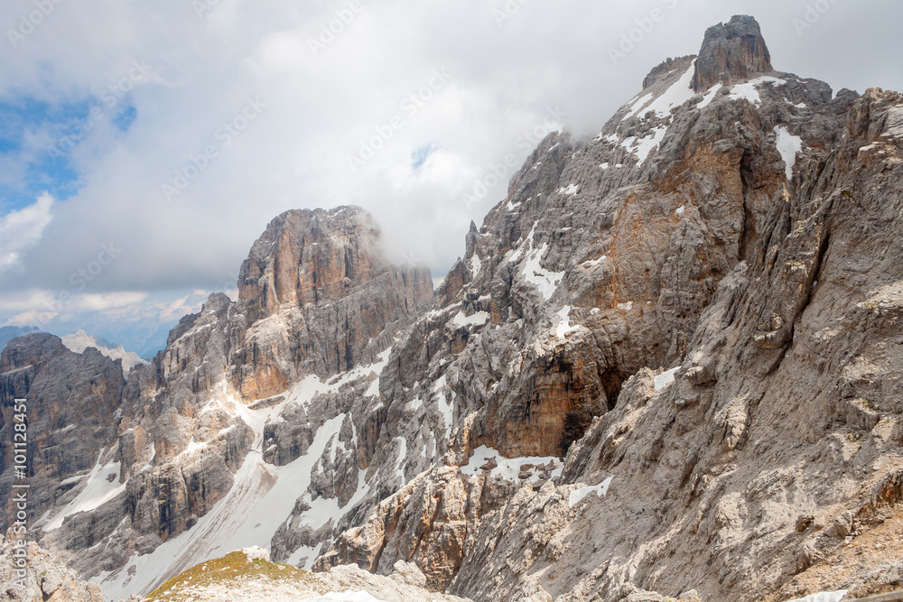 Peaks in the Dolomite Mountains