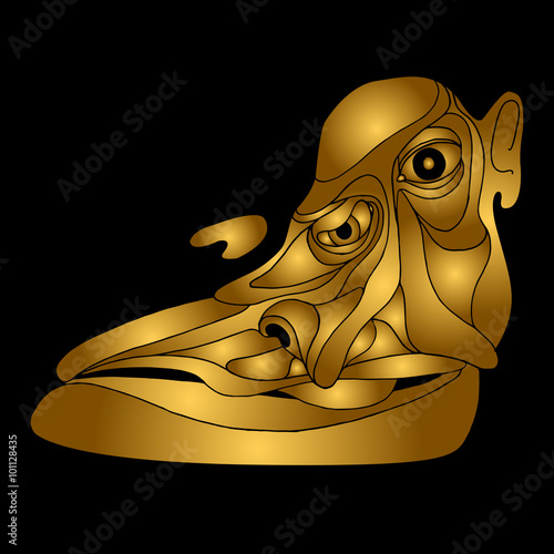 abstract head gold