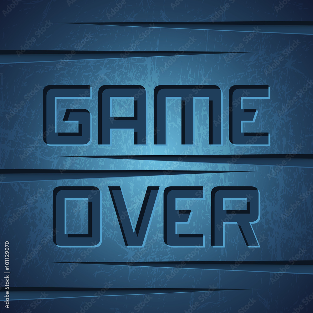 Obraz premium Vector Message: Game Over