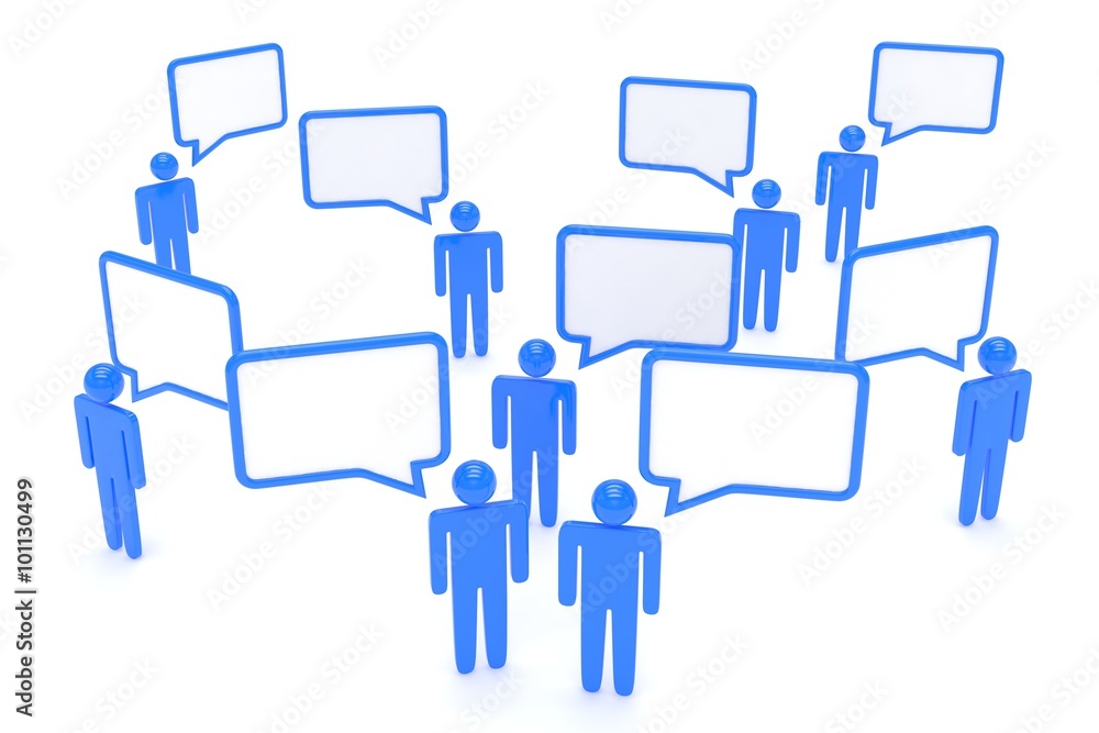 people with talk bubbles isolated over a white background people with talk bubbles isolated over a white background