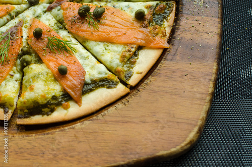 Pizza salmon photo