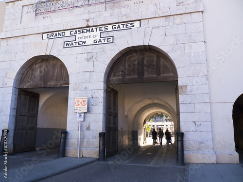 Casemates Square on the Rock of Gibraltar at the entrance to the Mediterranean Sea photo