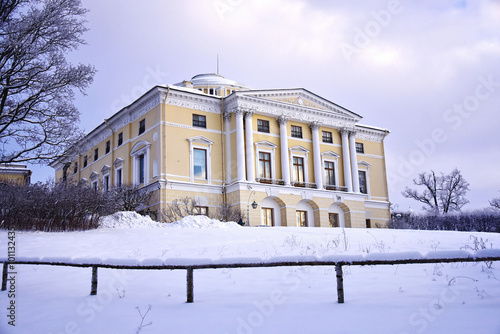 Pavlovsk Palace at winter holidays