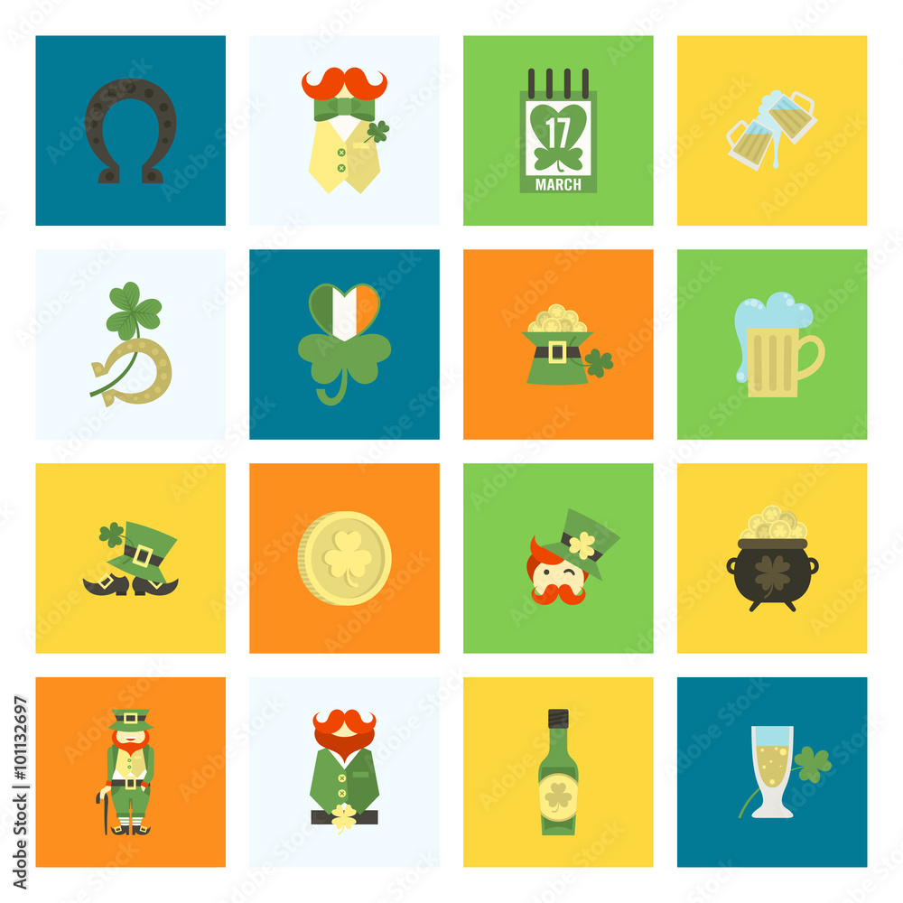 Saint Patricks Day Icon Set Saint Patricks Day Icon Set