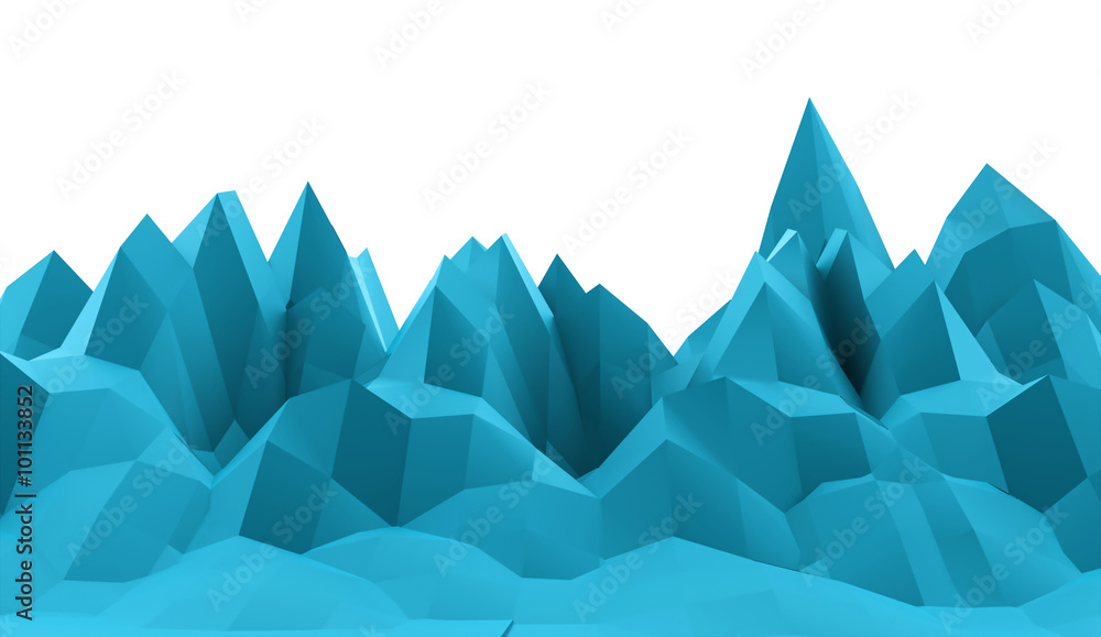Mountain abstract concept rendered Mountain abstract concept rendered