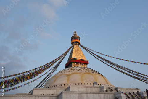 view of Boudhanath stupa in Kathmandu  Nepal