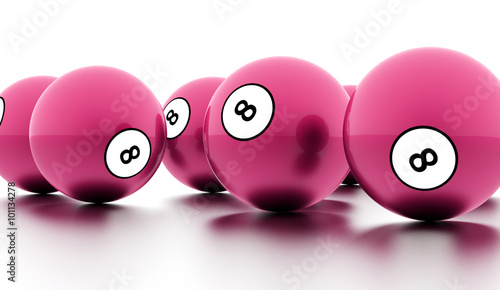 Eight Ball on a plain white background photo