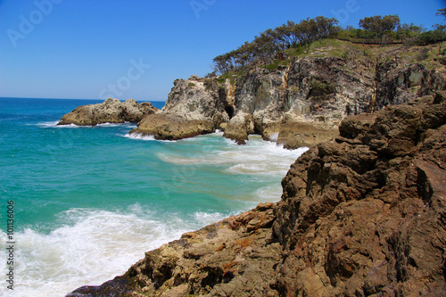 Felsenküste auf Stradbroke Island, Point Lookout, Australien, 2015