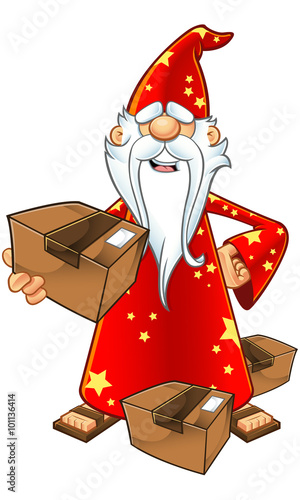 Red Old Wizard Character