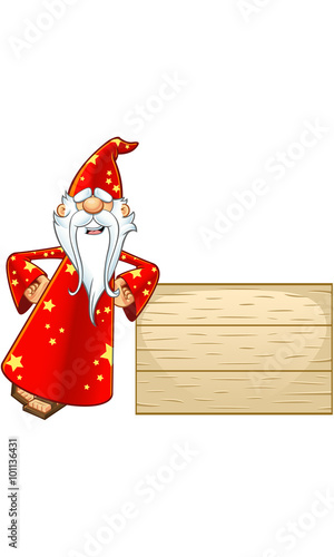 Red Old Wizard Character