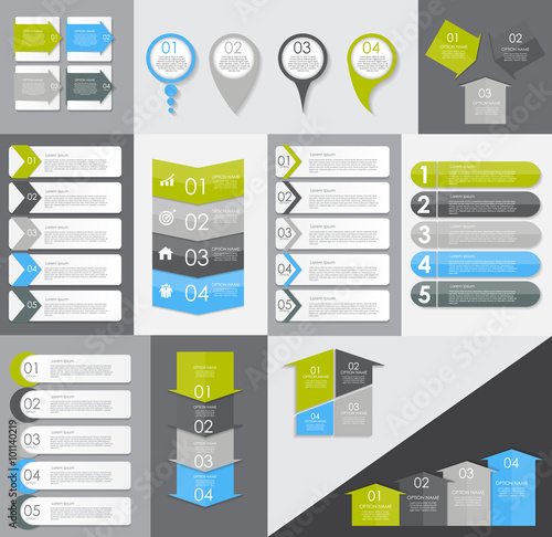 Big Set of Infographic Banner Templates for Your Business Vector