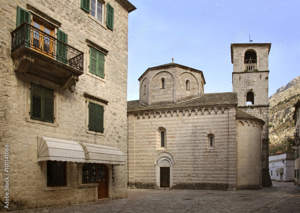 Church of St. Ozana (St. Maria of river) in Kotor. Montenegro