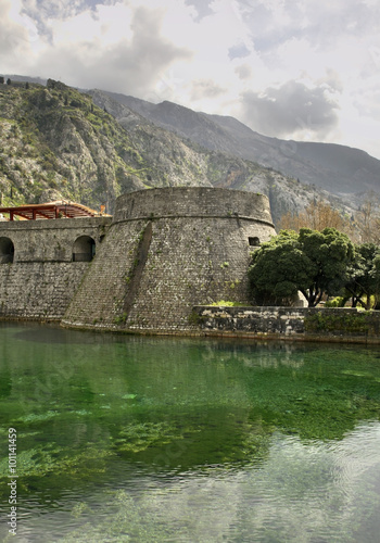 City walls in Kotor. Montenegro