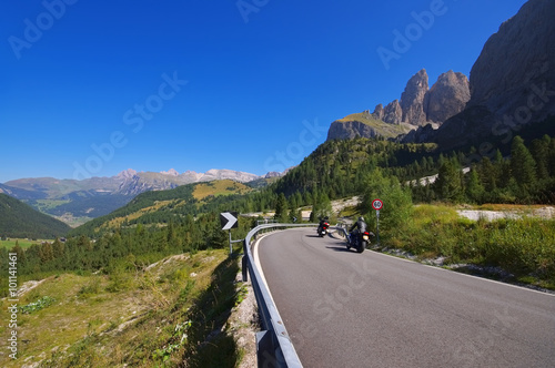 Sellajoch - Sella pass in Dolomites photo