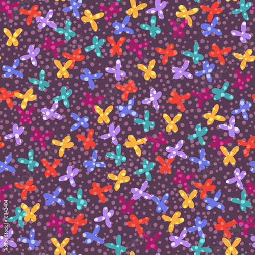 Seamless background with abstract multicolored shapes