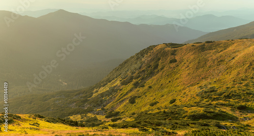 Sunrise in the mountains